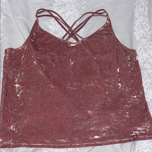 AEO first essentials crop pink tank